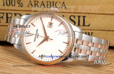 Perfect Replica Patek Philippe Calatrava 2-Tone Rose Gold Watch